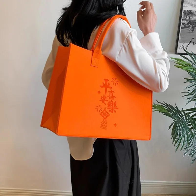 Eco-friendly felt bag branded